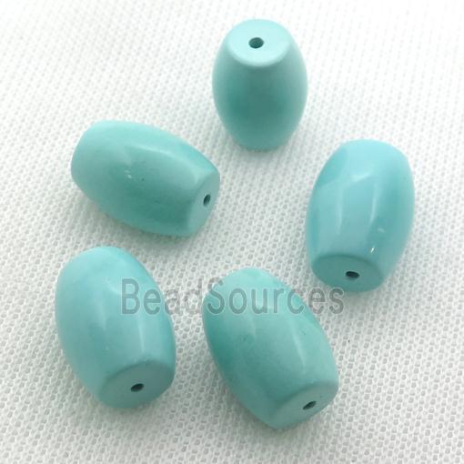 Sinkiang Turquoise barrel beads, green