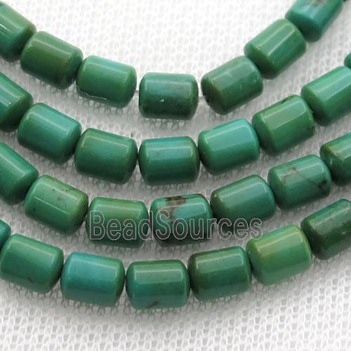 Sinkiang Turquoise tube beads, green