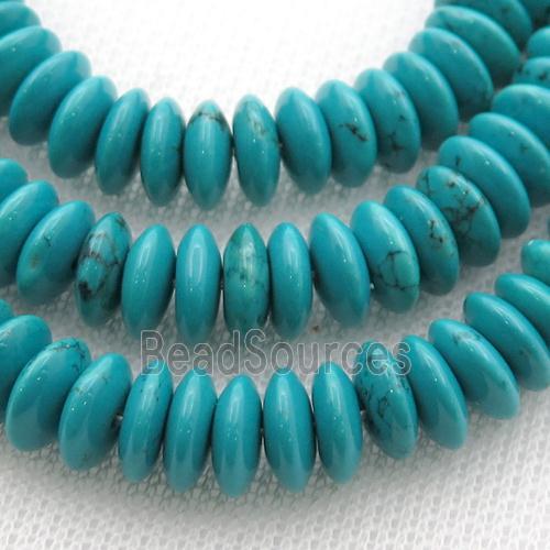 blue Sinkiang Turquoise rondelle beads