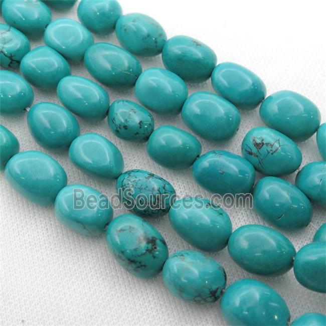 Sinkiang Turquoise beads, freeform