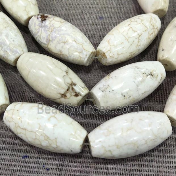 white Magnesite Turquoise rice beads