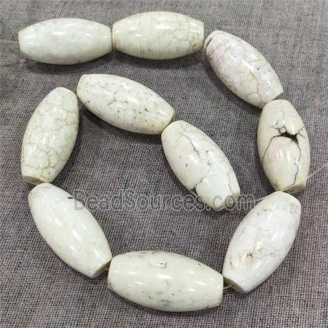 white Magnesite Turquoise rice beads