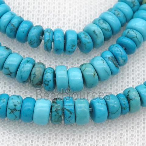 blue Magnesite Turquoise heishi spacer beads