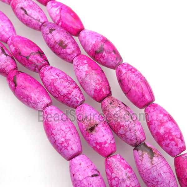 pink Magnesite Turquoise barrel beads