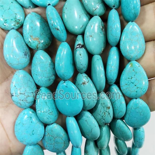 Magnesite Turquoise Green Teardrop Beads