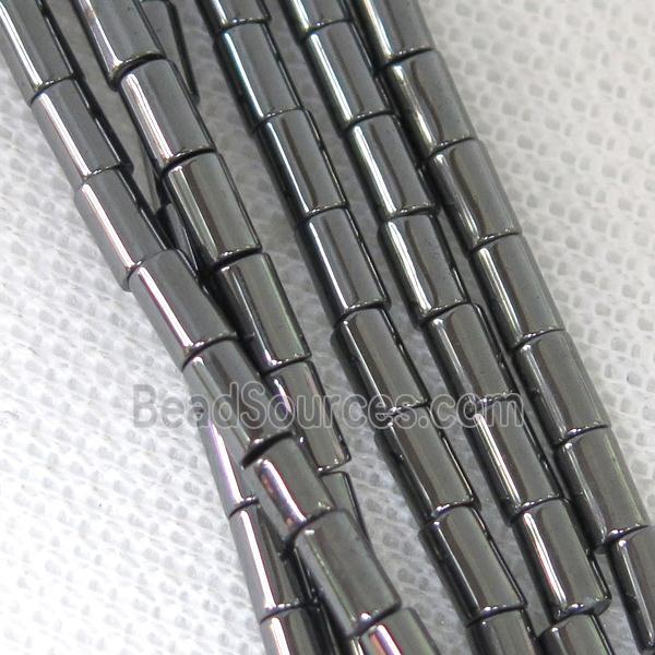 black Hematite tube beads