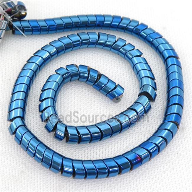 blue Hematite wave Beads, snakeskin