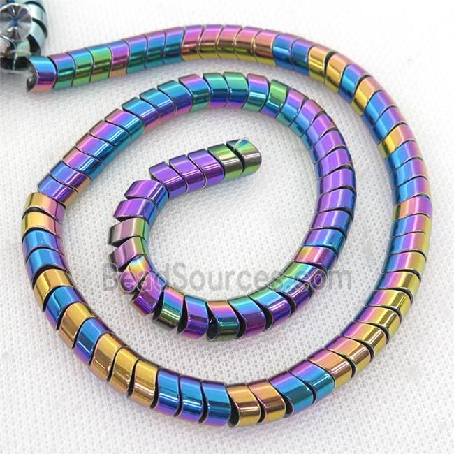 rainbow Hematite wave Beads, snakeskin