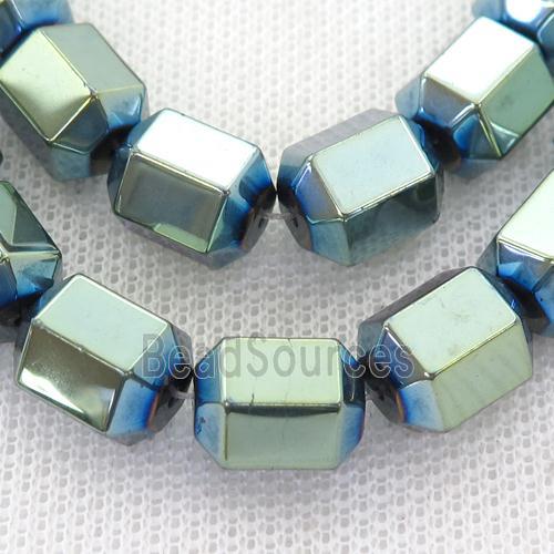 green Hematite tube Beads