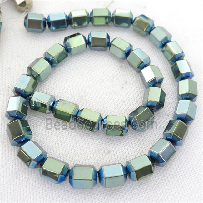 green Hematite tube Beads