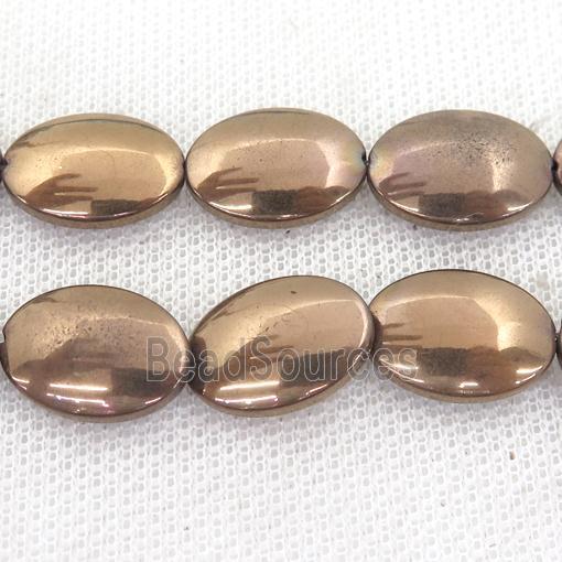 brown Hematite oval beads