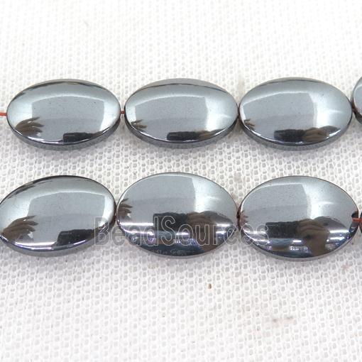 black Hematite oval beads