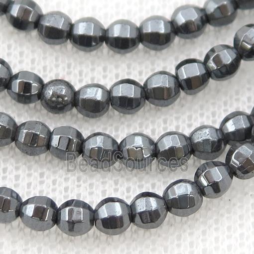 black Hematite lantern beads