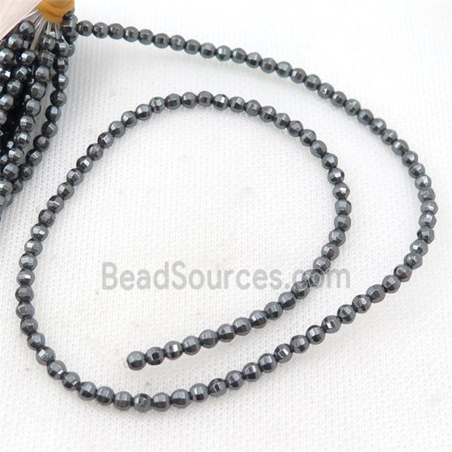 black Hematite lantern beads