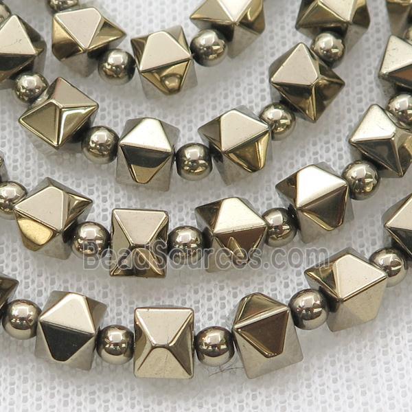 Hematite Beads Pyrite Color