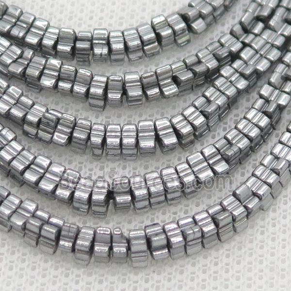 Hematite Flower Beads Platinum