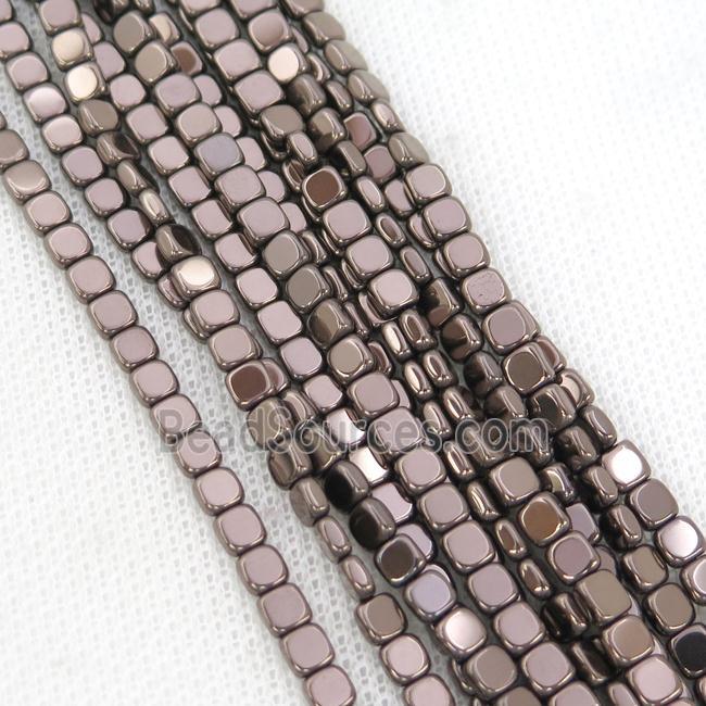 Chocolate Hematite Beads Square