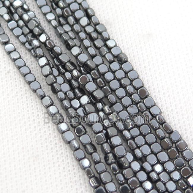 Black Hematite Square Beads