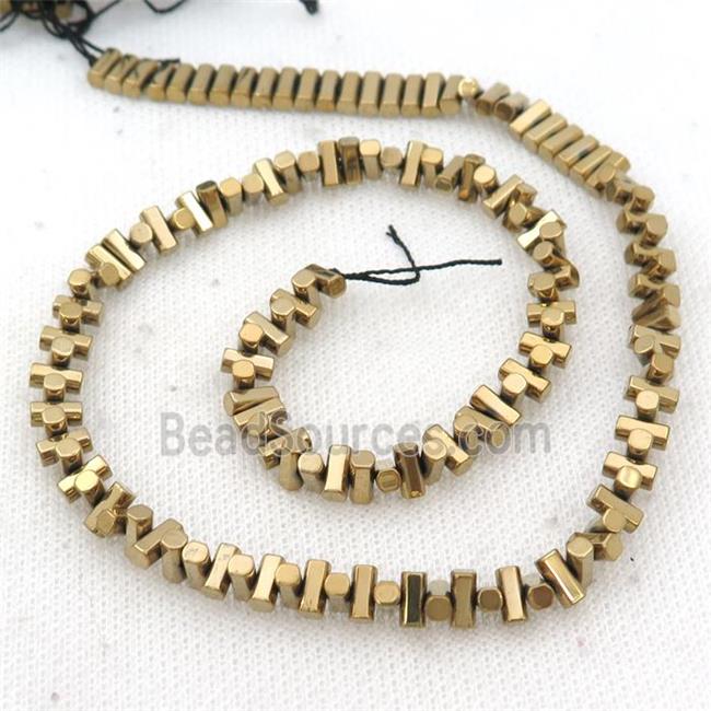 Gold Hematite Beads Stick