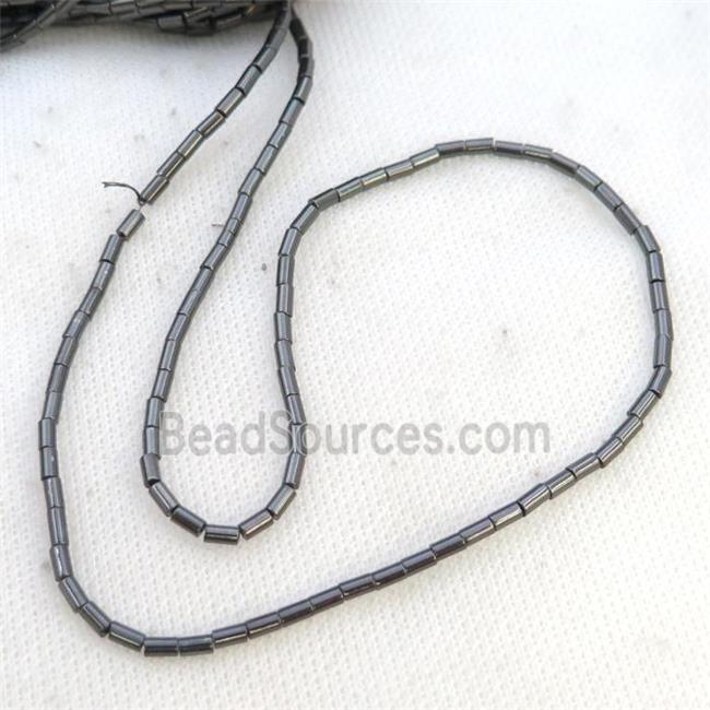 Black Hematite Tube Beads