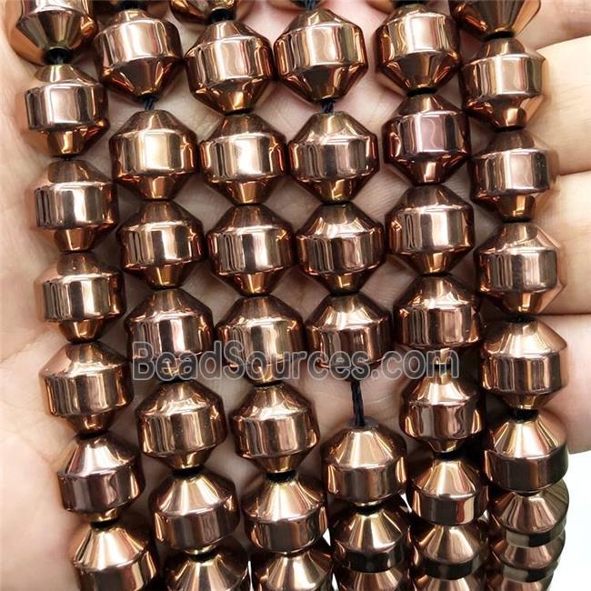 Hematite Bullet Beads Awl Brown