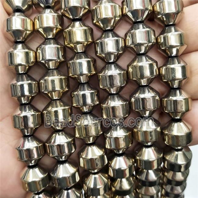 Hematite Bullet Beads Awl Pyrite Color