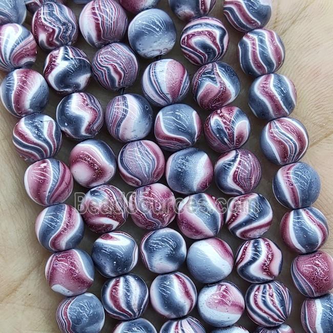 Hematite Beads Smooth Round Red Black White Lacquered