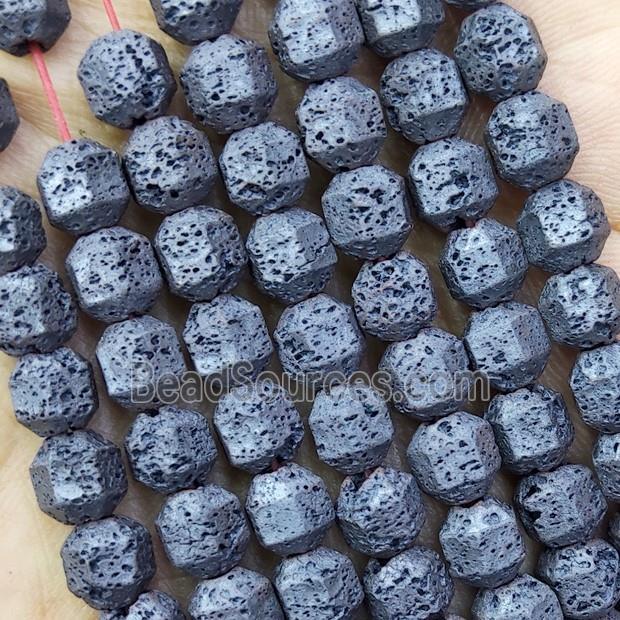 Black Hematite Bullet Beads Hollow