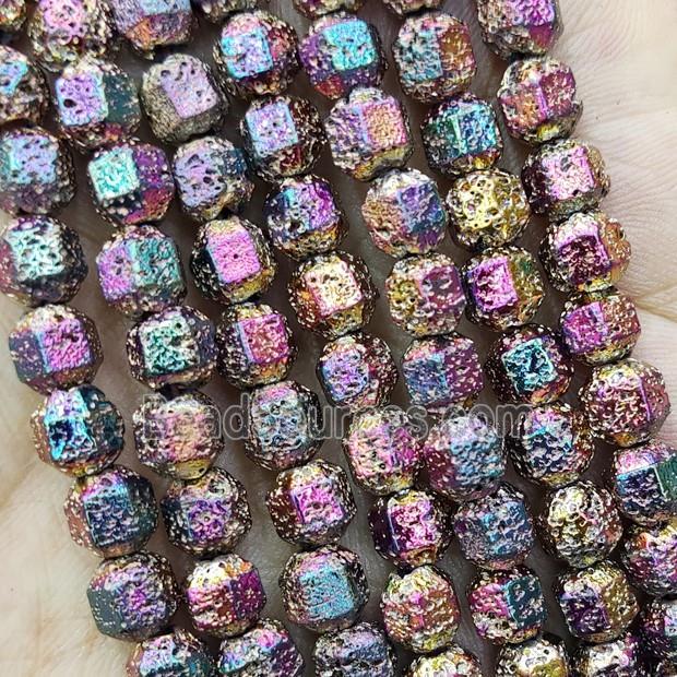 Hematite Bullet Beads Purple Electroplated