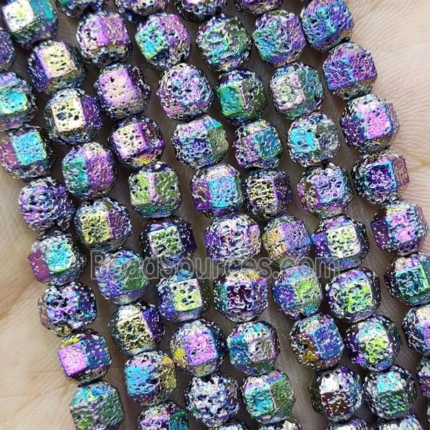 Hematite Bullet Beads Rainbow Electroplated