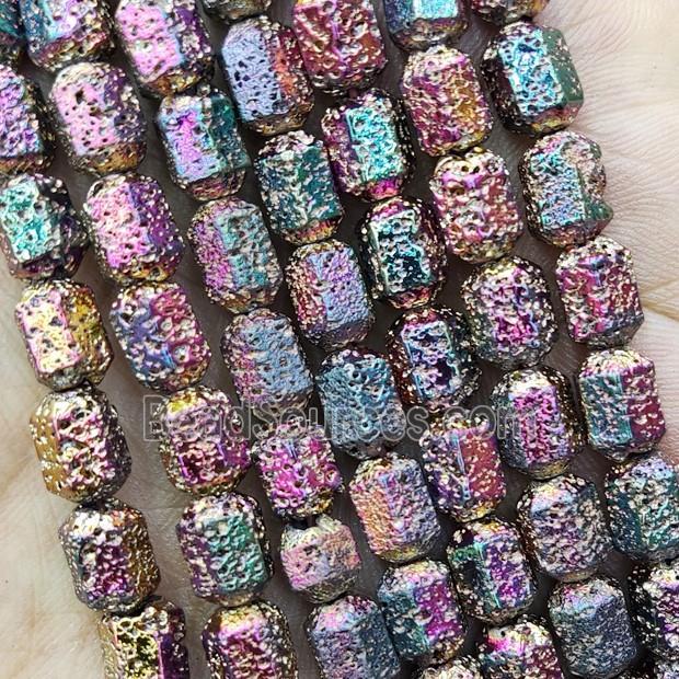 Hematite Bullet Beads Purple Electroplated