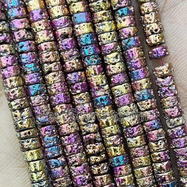 Hematite Heishi Beads Multicolor Electroplated