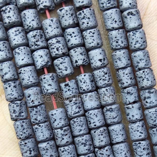 Black Hematite Beads Tube Hollow