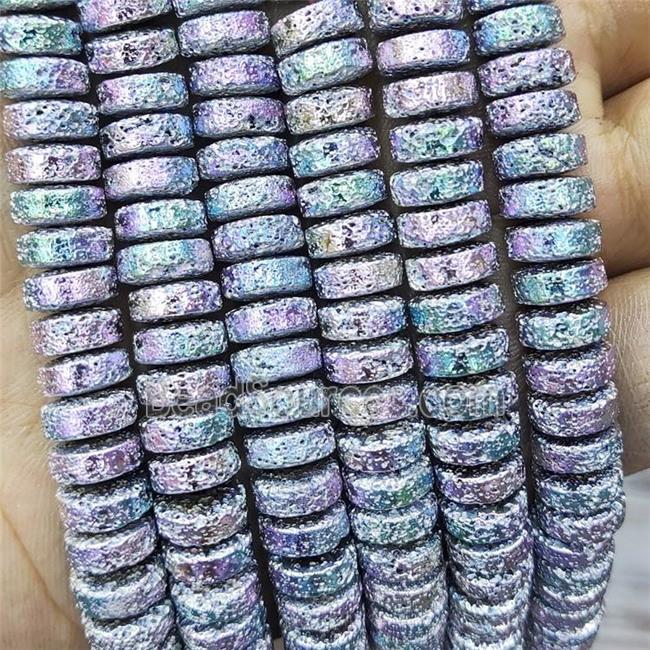 Hematite Heishi Beads Multicolor Electroplated