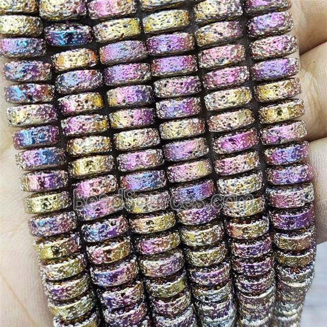 Hematite Heishi Beads Multicolor Electroplated