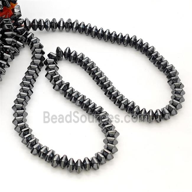 Black Hematite Beads Hexagon