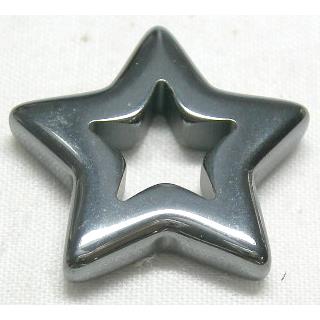 Hematite Pentacle Pendant, no-hole