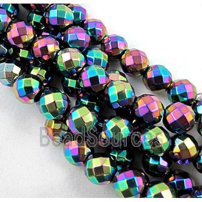 Hematite bead, no-Magnetic, rainbow plated