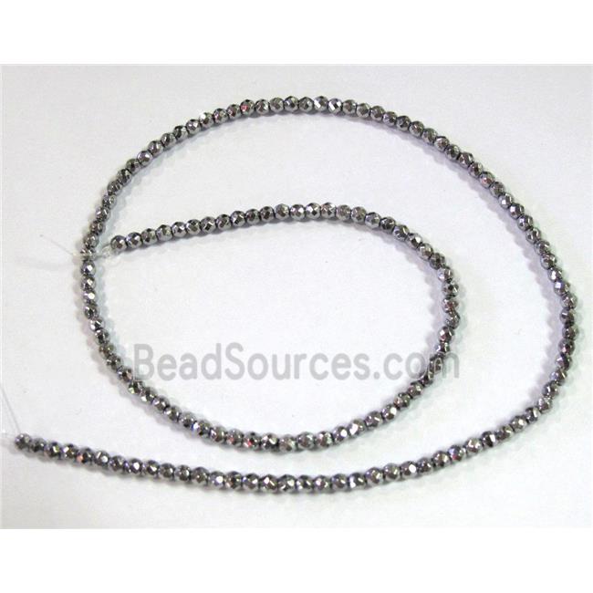 Hematite bead, no-Magnetic, faceted round