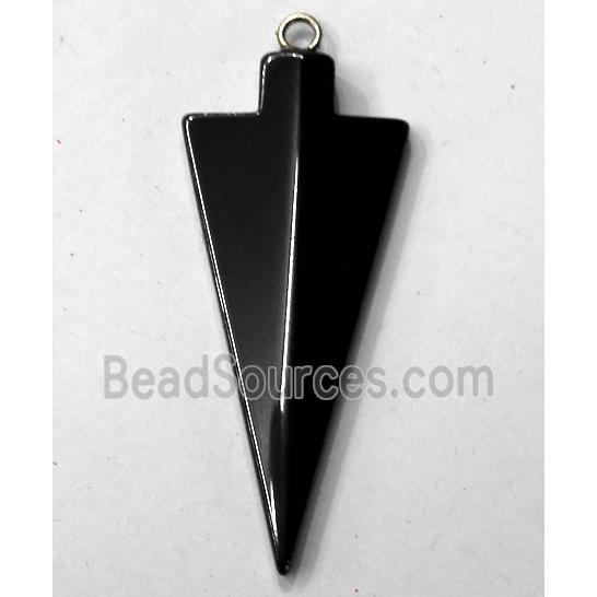 Hematite arrowhead pendant