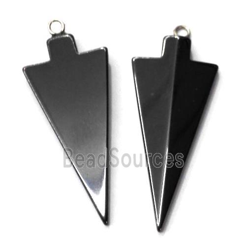 Hematite arrowhead pendant