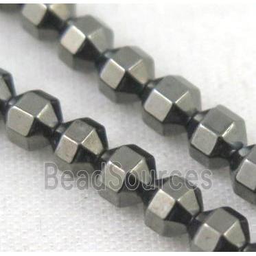 hematite beads, faceted round