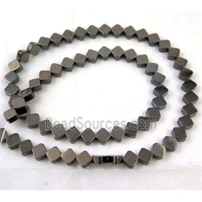 hematite square beads