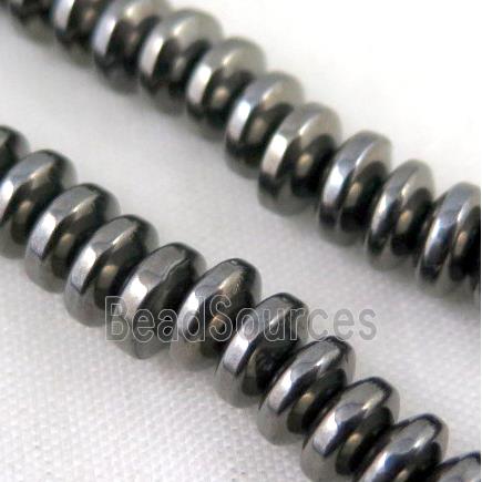 black hematite heishi disc beads