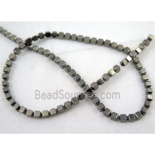 hematite cube bead