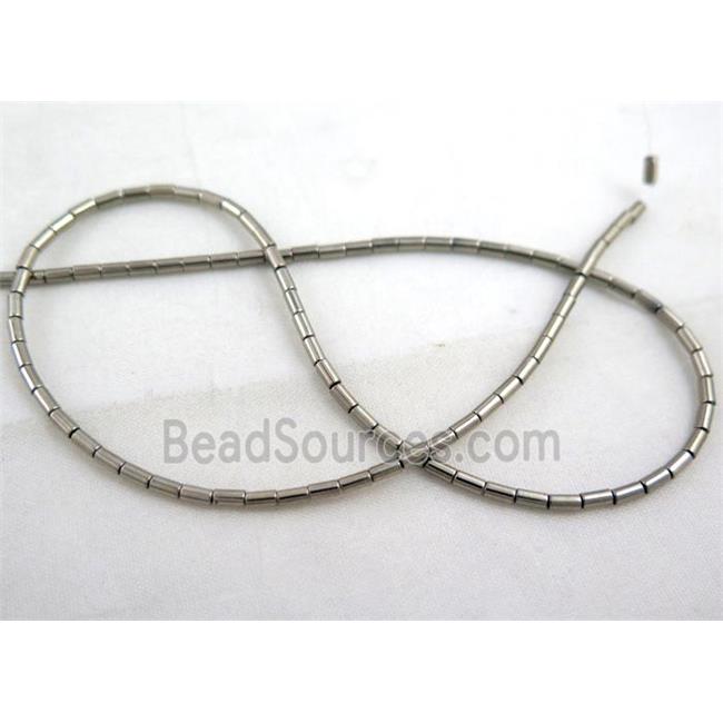 hematite tube beads, pyrited color