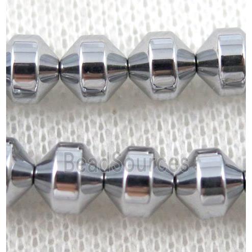 hematite awl beads, platinum