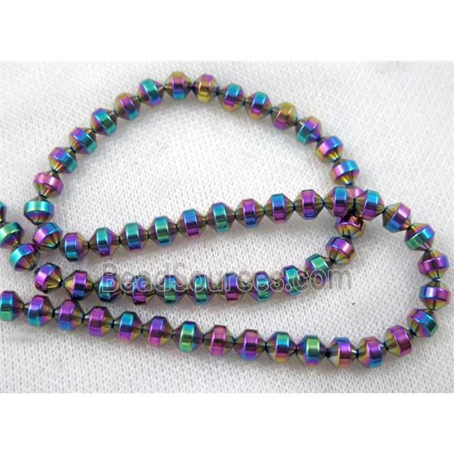 rainbow hematite awl beads