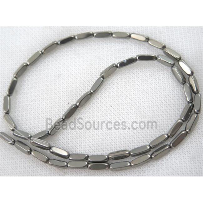 hematite tube beads, pyrite color