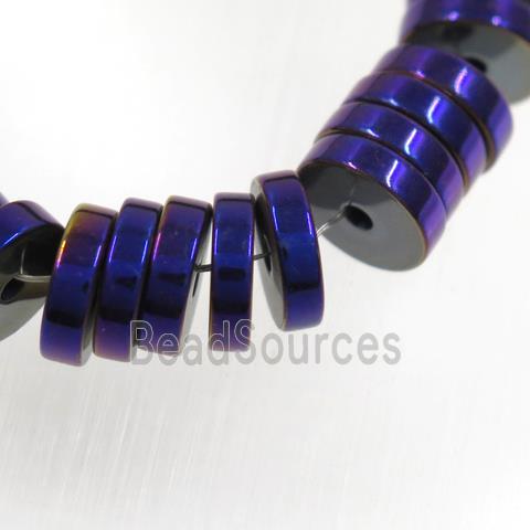 purple Hematite heishi beads